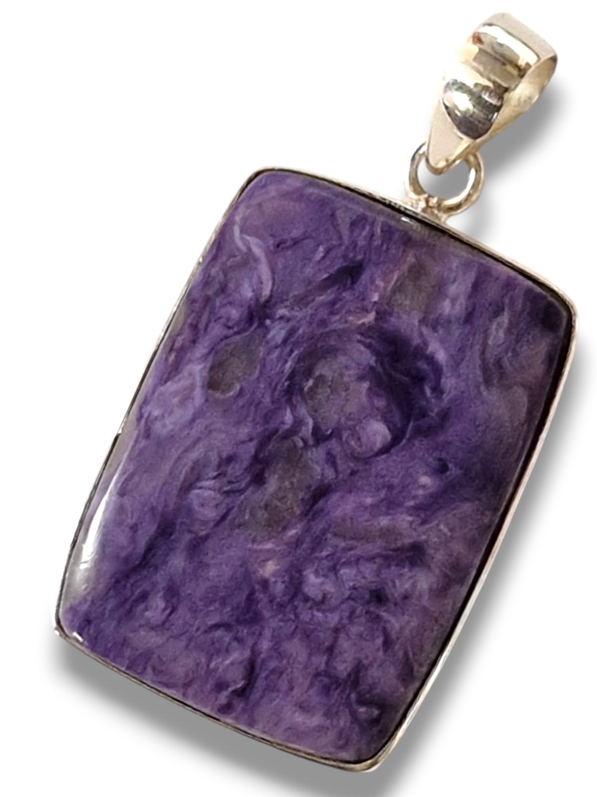 Charoite Sterling Silver Pendant – Embrace Transformation and Inner Strength