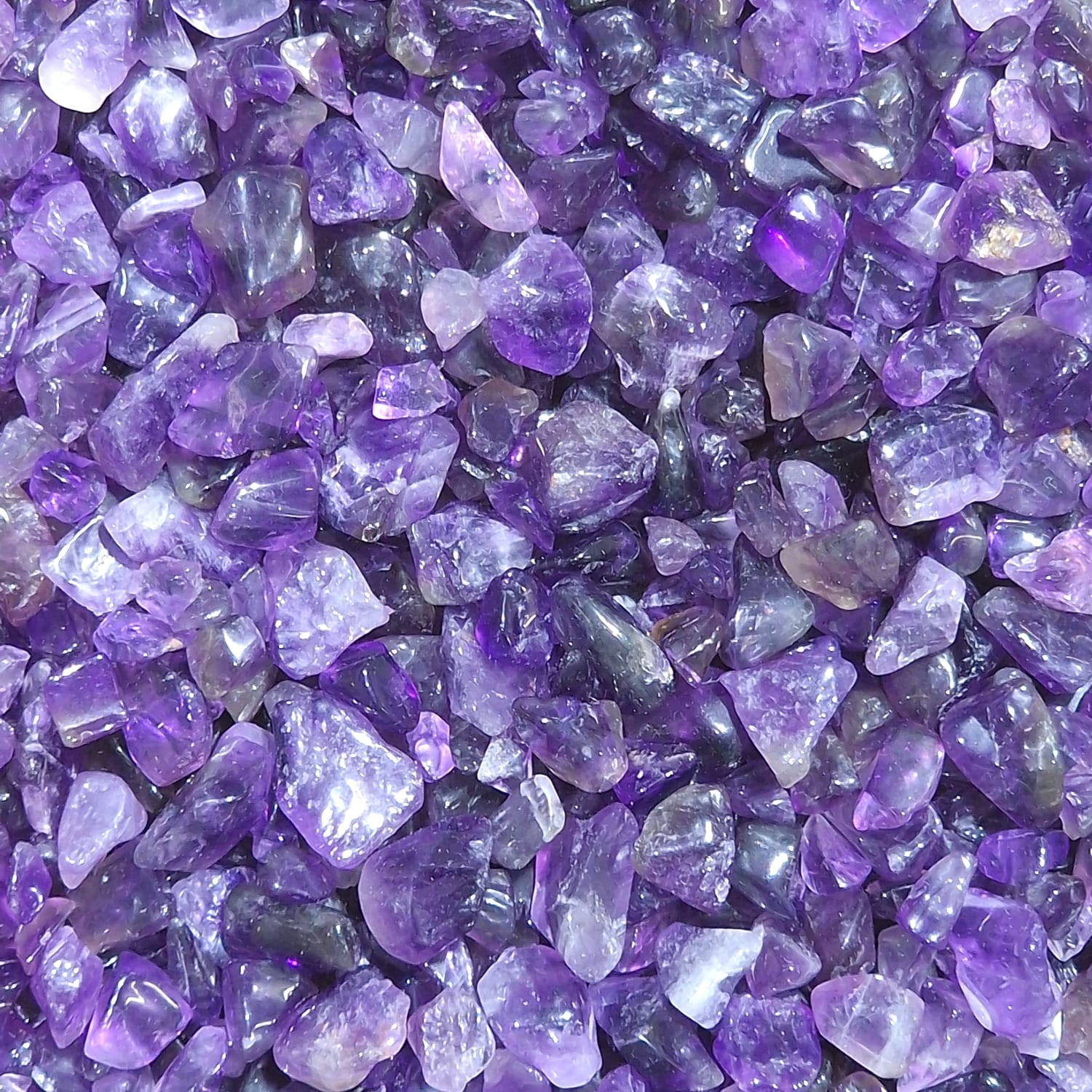 Amethyst Mini Gem Chip Tumble Stones: Tiny but Mighty Vibes