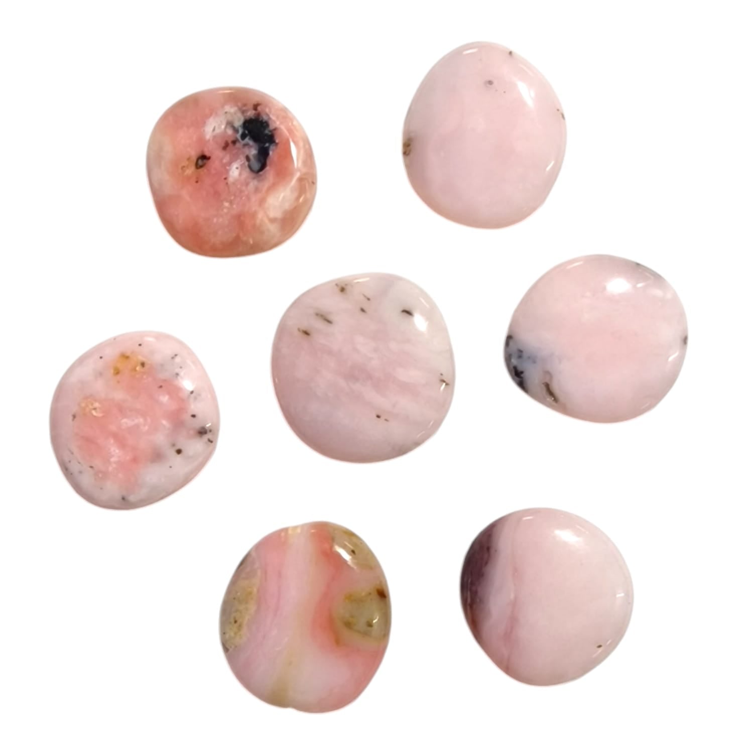 Pink Andean Opal Mini Oval by GeoFossils – smooth, soft pink stone, perfect for emotional healing, self-love, and connecting with the Heart Chakra.