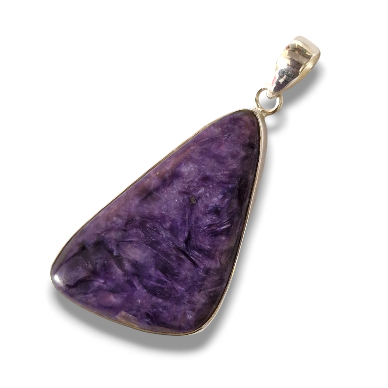 Charoite Sterling Silver Pendant – Embrace Transformation and Inner Strength