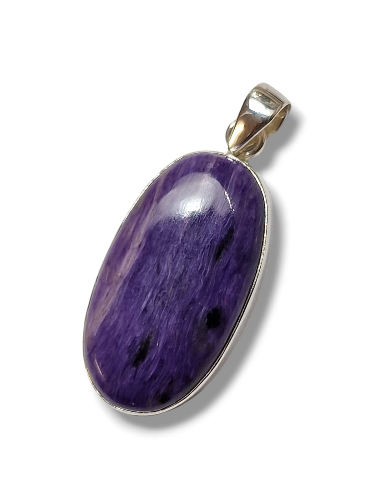 Charoite Sterling Silver Pendant – Embrace Transformation and Inner Strength