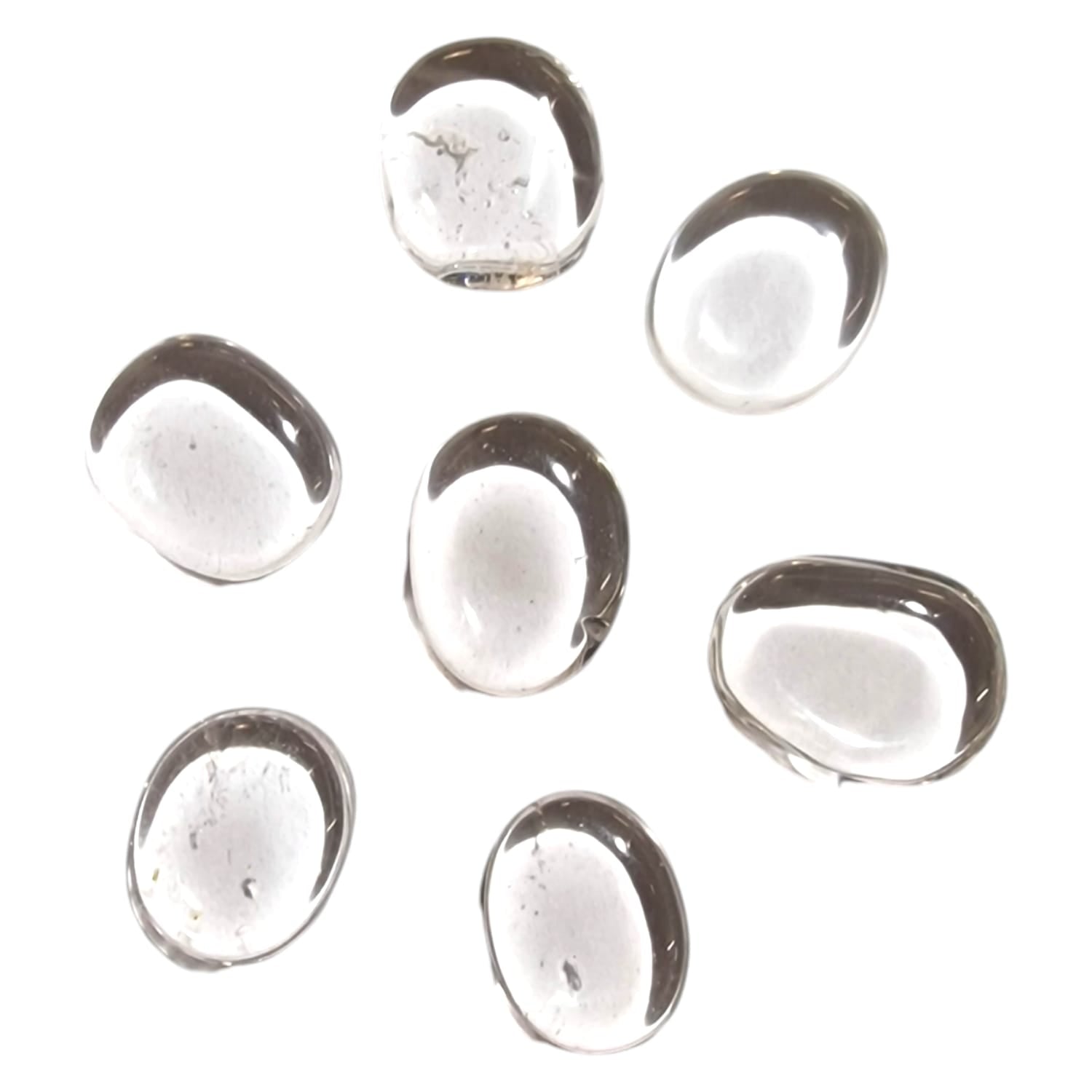 Crystal Quartz Mini Oval by GeoFossils – smooth, clear stone with radiant transparency, perfect for energy amplification, clarity, and connecting with all Chakras.






