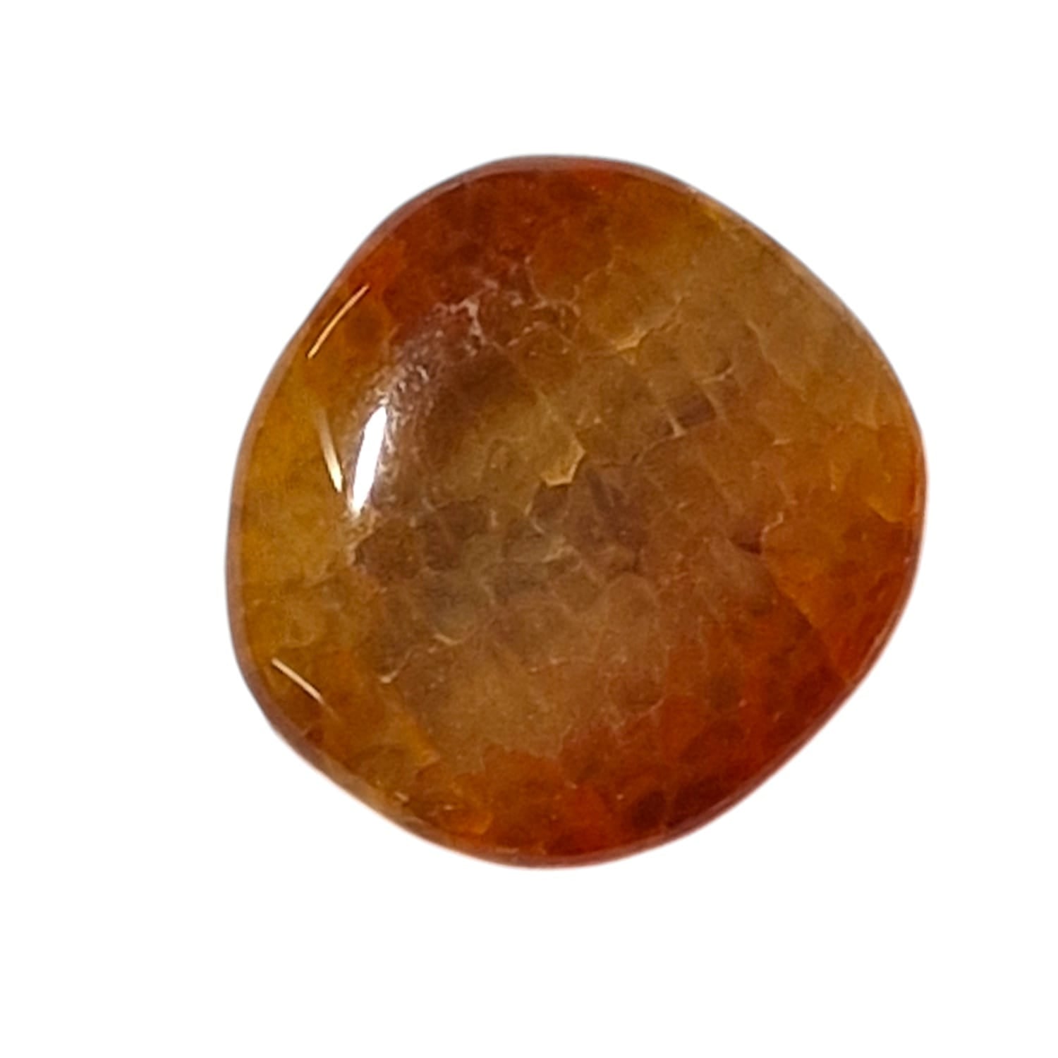 Fired Agate Medium Oval – a warm, earthy crystal known for enhancing creativity, grounding energy, and providing protection. Ideal for boosting focus, motivation, and stability.