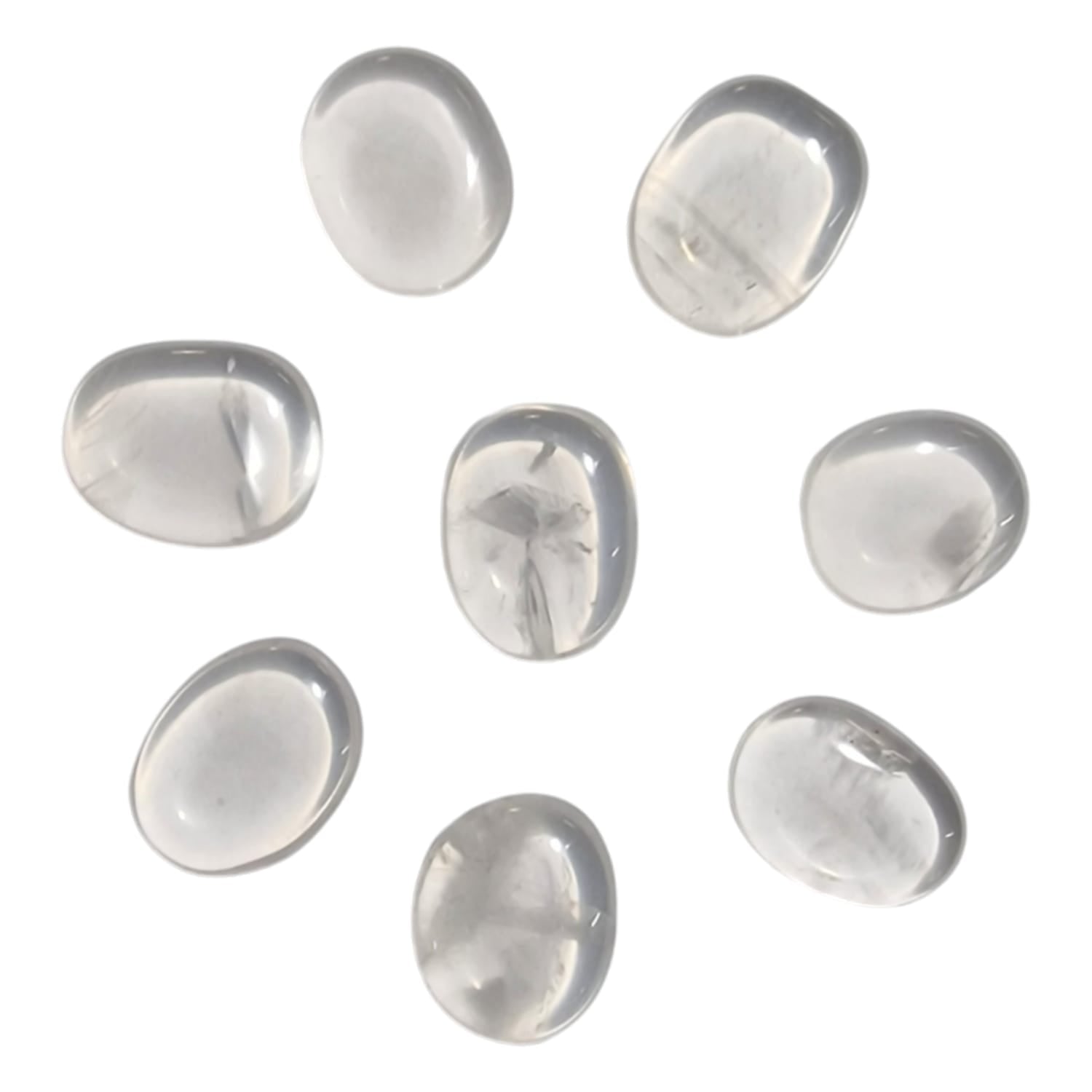 Clear Girasol Mini Oval – a soft, milky crystal known for promoting emotional clarity, reflection, and healing. Ideal for fostering peace and spiritual growth.