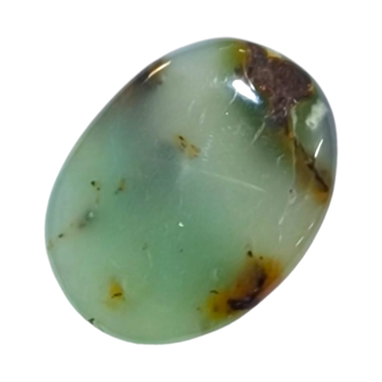 Medium Oval Chrysoprase by GeoFossils – Healing Stone for Joy, Abundance, and Heart Chakra Activation