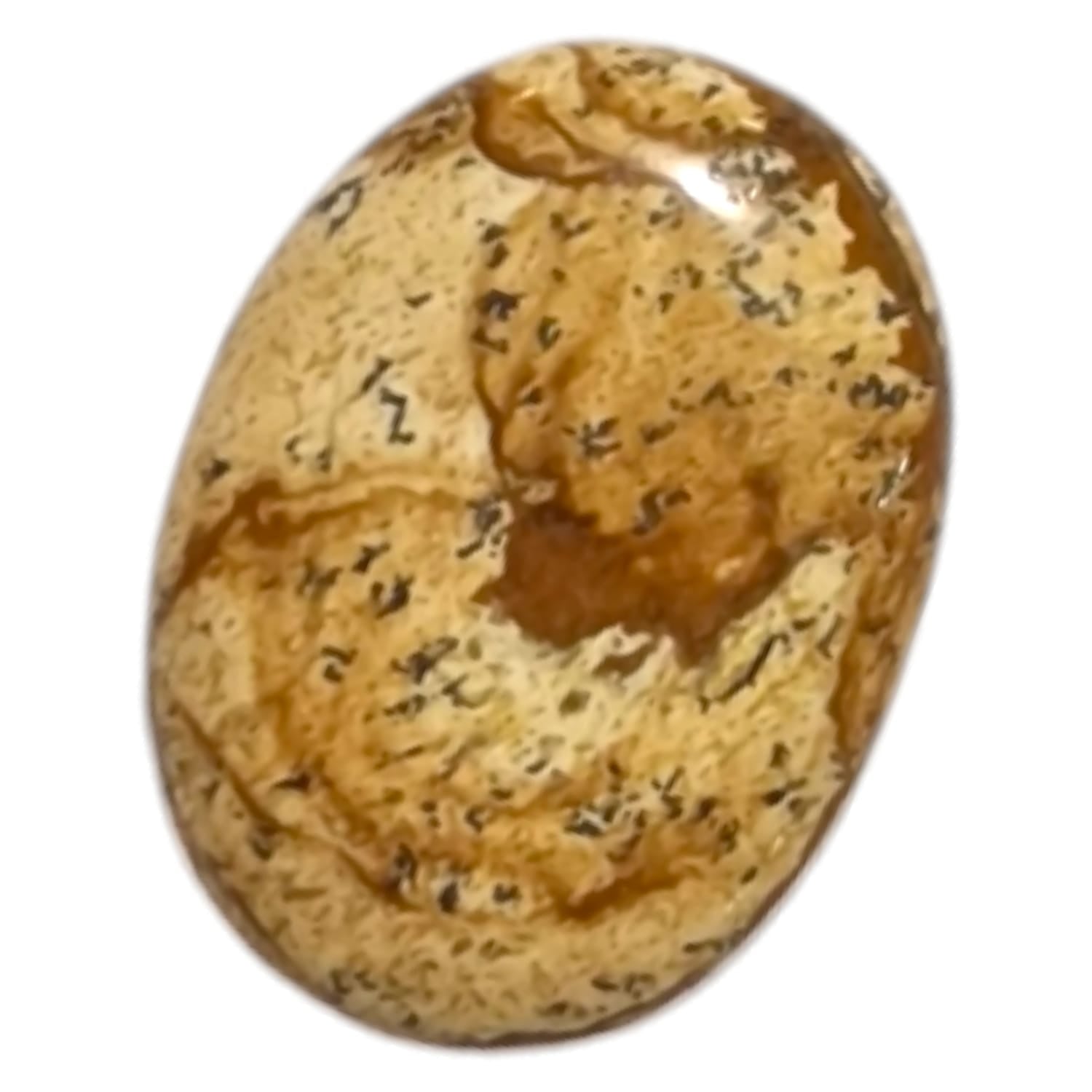 Medium Oval Picture Jasper by GeoFossils – Grounding Stone for Earth Connection, Creativity, and Root Chakra Healing