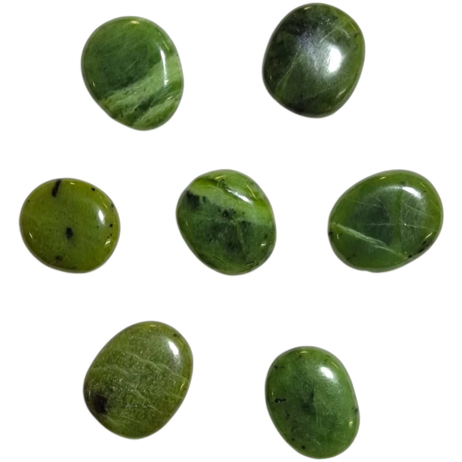 Nephrite Jade Mini Oval – a soothing green crystal known for promoting emotional balance, health, and prosperity. Ideal for fostering harmony and attracting abundance.