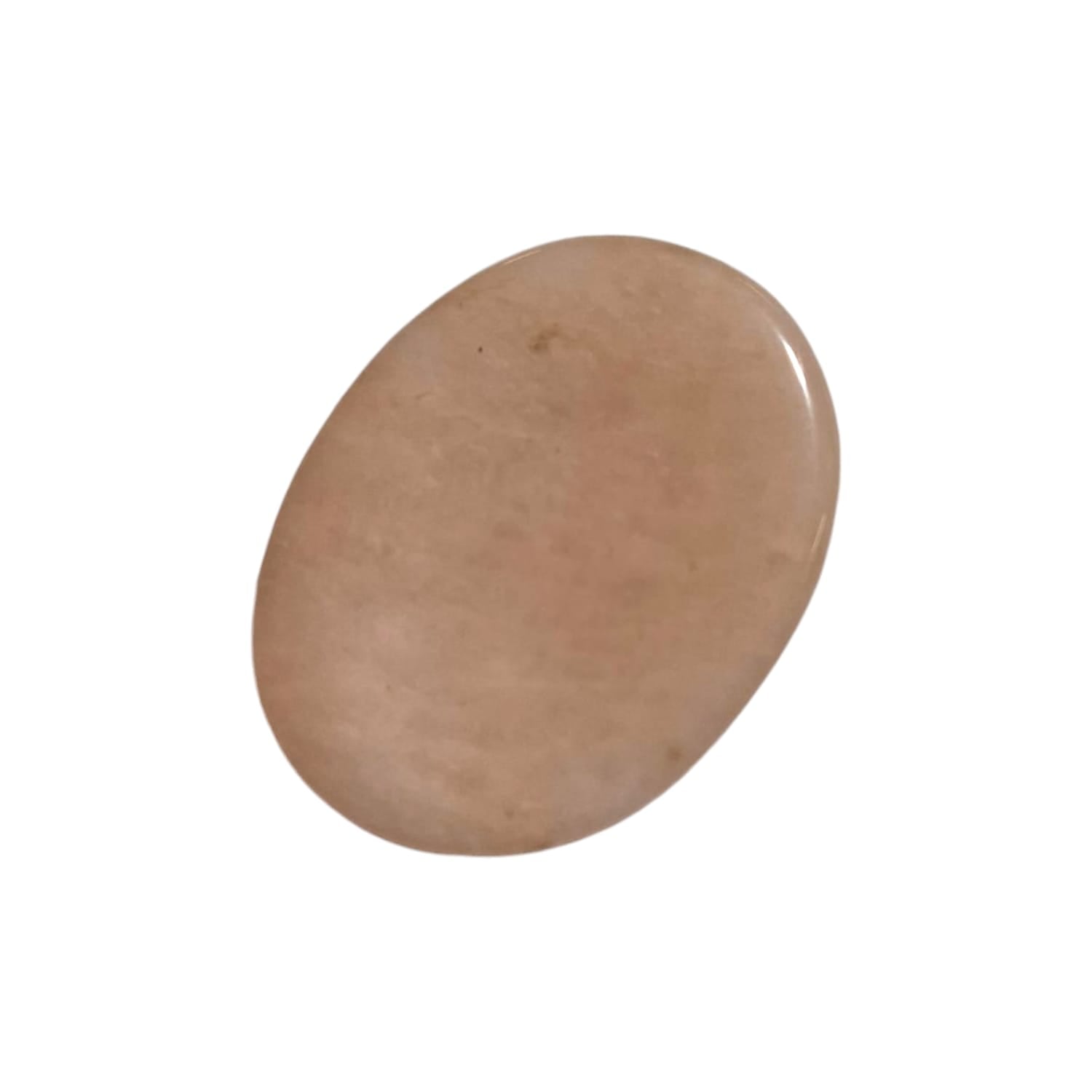 Pastel Moonstone Worry Stone by GeoFossils – smooth, oval stone in soft pastel tones, perfect for emotional healing, enhancing intuition, and connecting with the Crown and Third Eye Chakras, associated with the Water element.