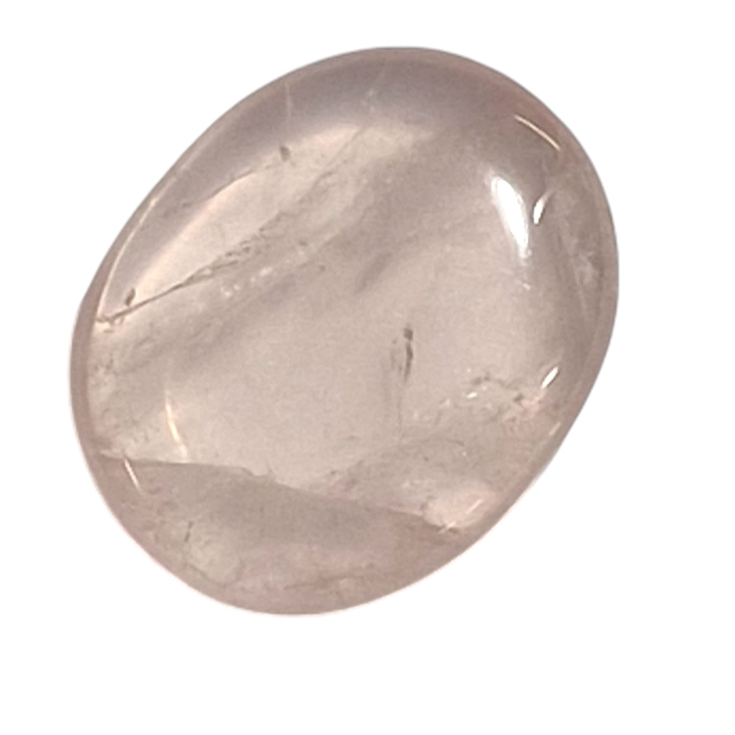 Pink Girasol Medium Oval – a soft pink crystal with a gentle glow, known for nurturing self-love, soothing emotions, and enhancing emotional clarity. Ideal for compassion and inner reflection.