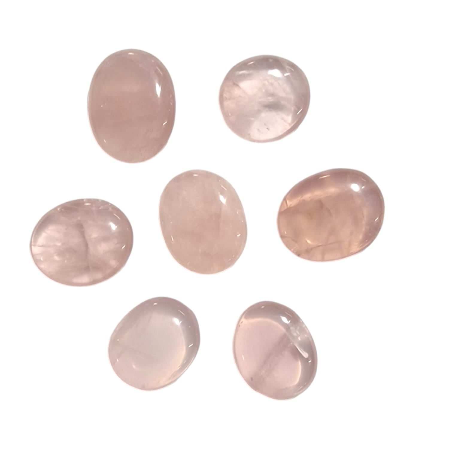 Rose Quartz Mini Oval by GeoFossils – smooth, soft pink stone, perfect for emotional healing, love, and connecting with the Heart Chakra.