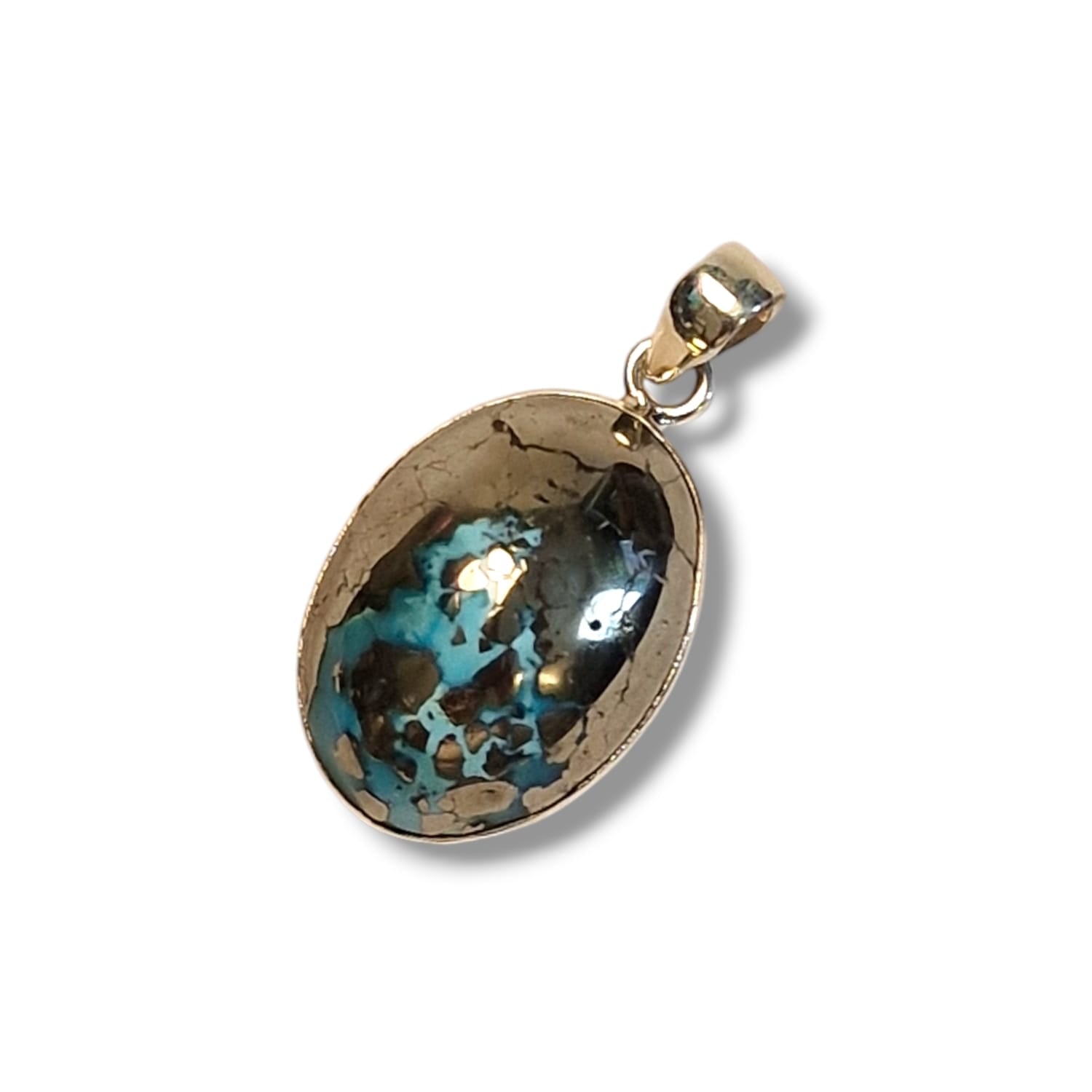 Persian Turquoise Sterling Silver Pendant – The Stone of Wisdom and Serenity