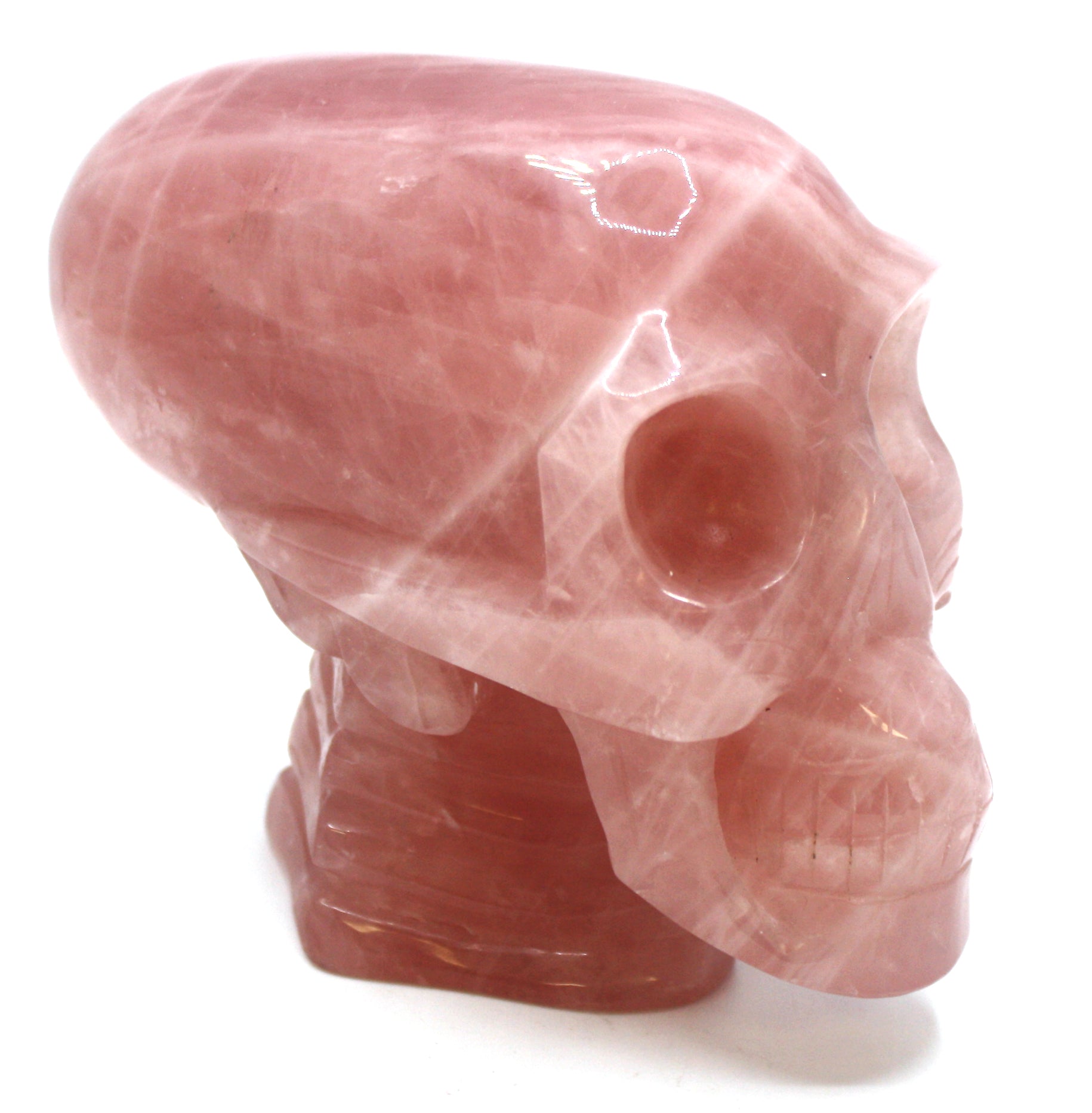 Pink Smooth Alien Elongated Skull shiny cool to touch